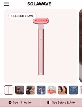 Solawave Rose Gold Facial Toning Wand 4 in 1 NWT Sealed in Box